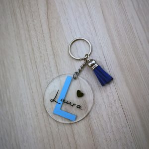 Initial and Name Personalised Keyring