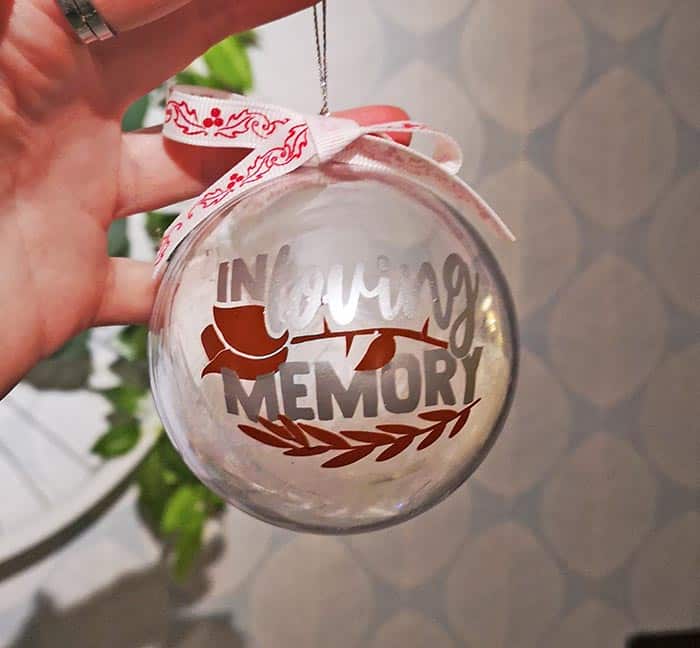 In Loving Memory Personalised Bauble