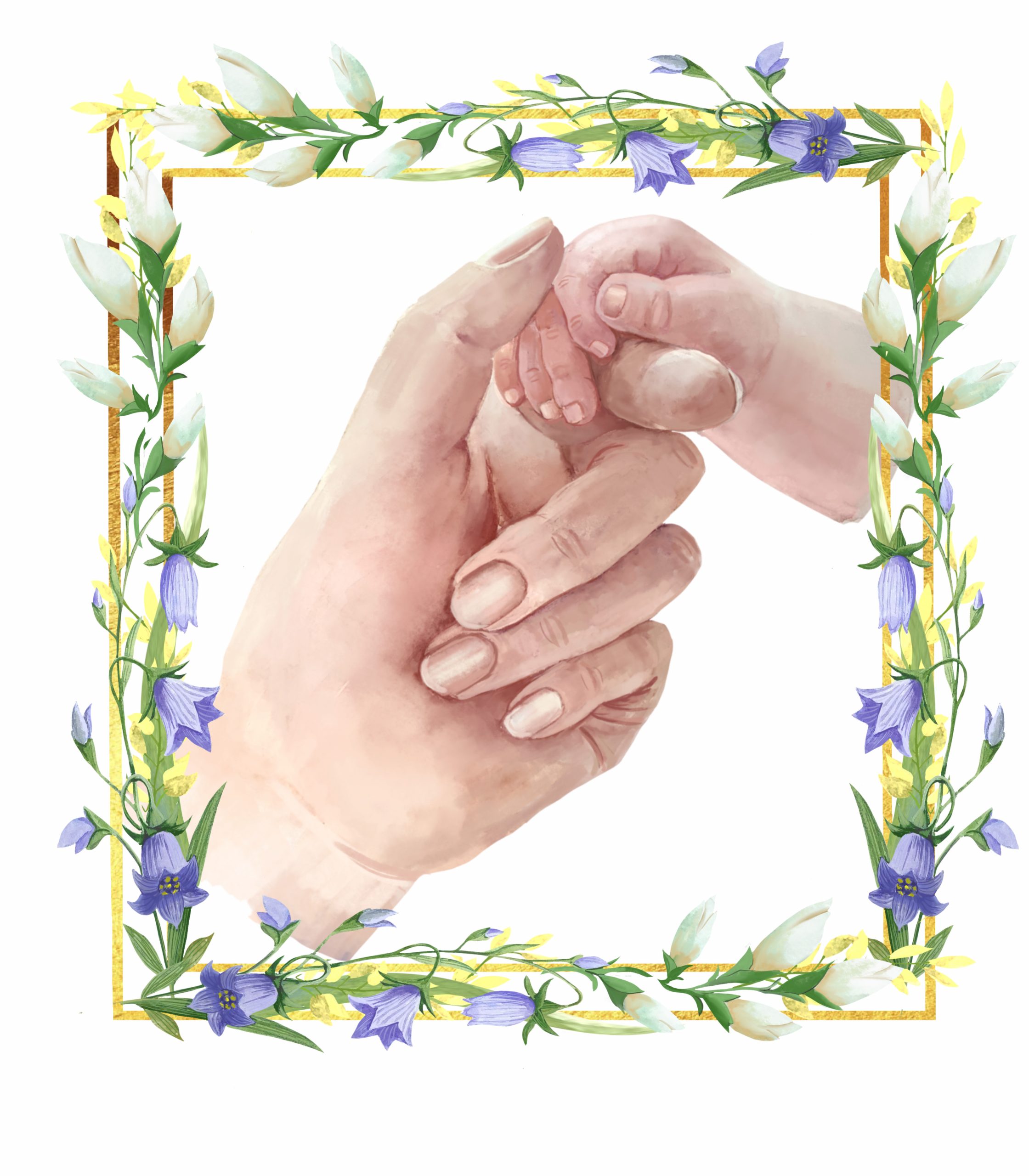 Parent and Baby Hands Print