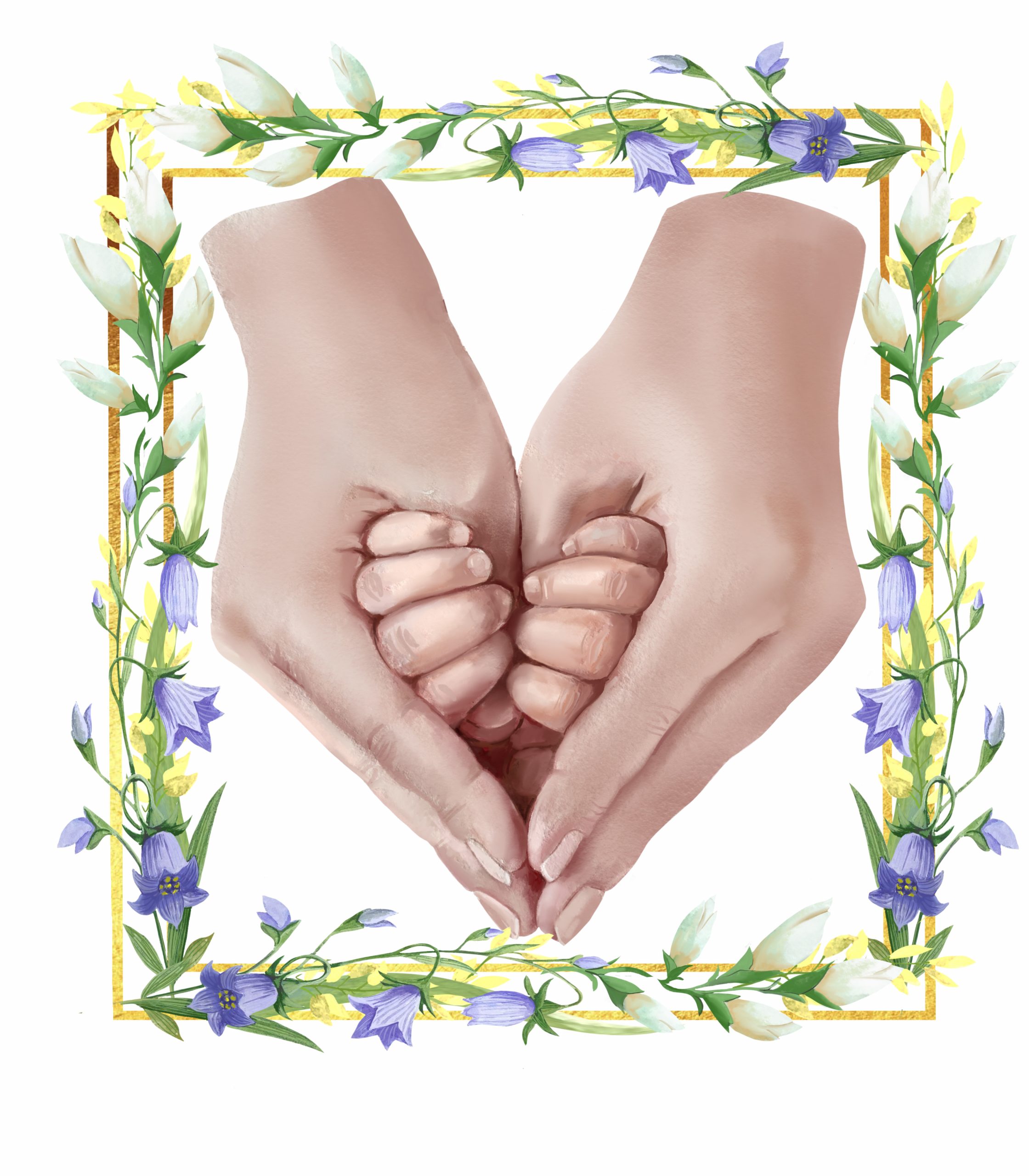 Parent and Baby Hands Print