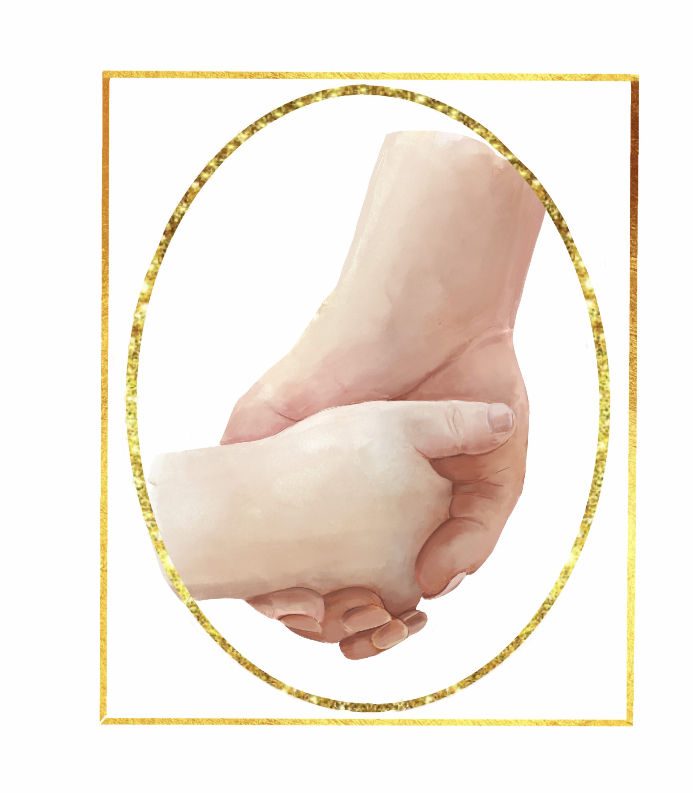 Parent and Baby Hands Print