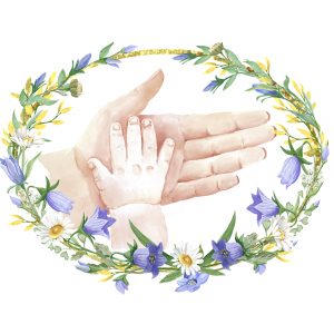 Parent and Baby Hands Print