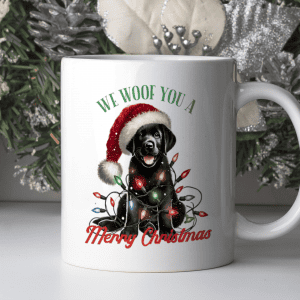 Black Lab Christmas Mug